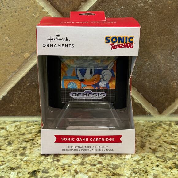 New Hallmark Sega Sonic The Hedgehog Game Cartridge Christmas Tree Ornament - Picture 3 of 8